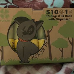 YORJA Dog Poop Bags Rolls with Dispenser & Holder (510 Count)