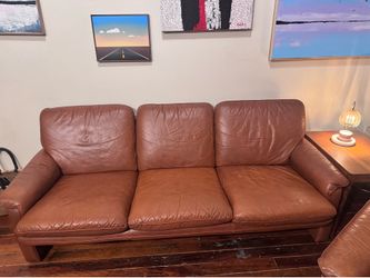 leather couch mid century modern
