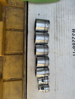 Snap On 3/8" Drive 12-Point SAE Flank Drive® Shallow Socket Set