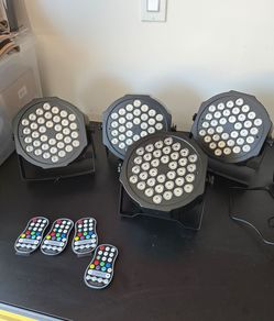 4Pcs 36 LED Par Light, 36W Rechargeable Stage Lights RGB with Remote DMX Cordless Battery Uplights for Events Wedding DJ Live Show Performance Party C