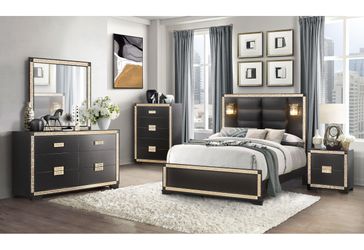 Black King 4 PC Bedroom Set  ~ Delivered & Installed 