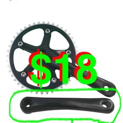 Urban Folding Bicycle Crankset Single Tooth Disc 44T 130BCD 170mm Crank Set is Suitable for Most Single Speed Bicycles