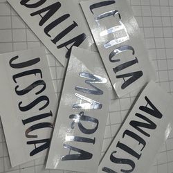 custom vinyl name stickers