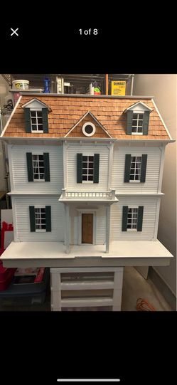 Antique Wood Dollhouse- All Furniture Included