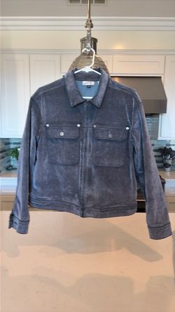 Gray Zip-Up Shirt Jacket