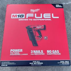 Milwaukee M18 FUEL 3-1/2 in. 18-Volt 21-Degree Lithium-Ion Brushless Cordless Framing Nailer (Tool-Only)  $279  New
