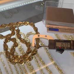 14K 15.7mm 30in Diamond Cut Rope Chain. Brand News.