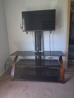 Glass tv stand