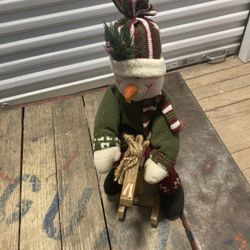 Snowman On Rocking Horse