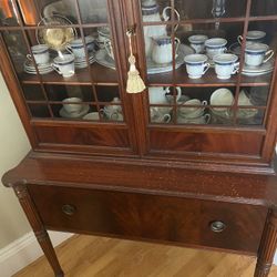 Mahogany  Antique China Cabinet 