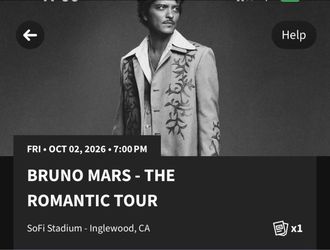 Bruno mars ticket