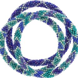 Set Of 3 Roll On Beaded Bracelets