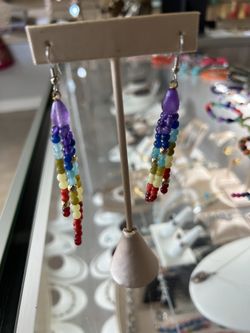 Natural Stone Earrings Seven Chakras