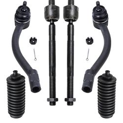 Front Tie Rods Kit for 2011-2016 Hyundai Elantra 2012-2017 Veloster, 4 Inner & Outer Tie Rods 2 Boots