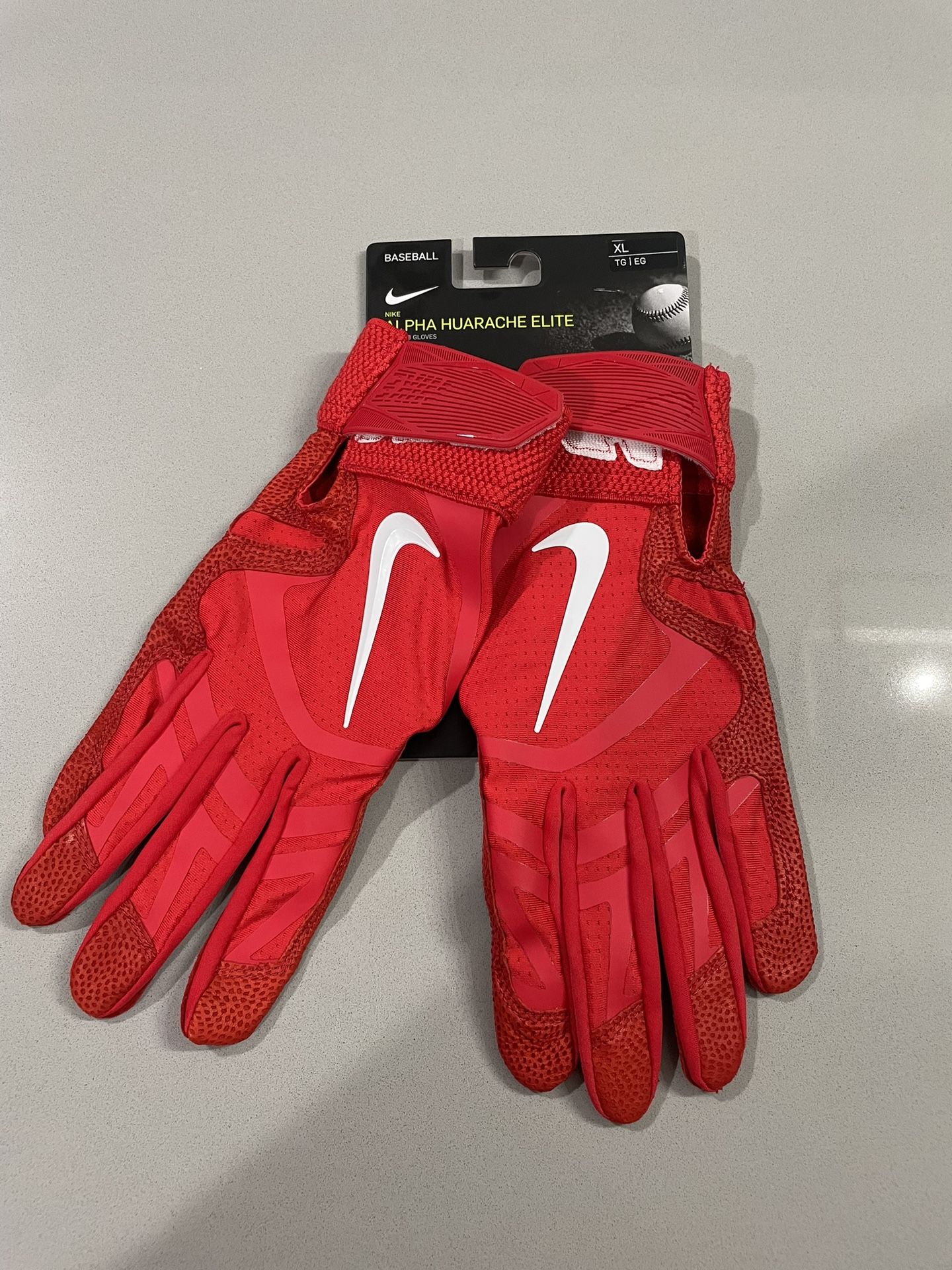 NEW! XL Red Nike Alpha Huarache Elite Baseball Batting Gloves Mens CV0720-606 Brand new 100% authentic ! Check out photos for further details and fe