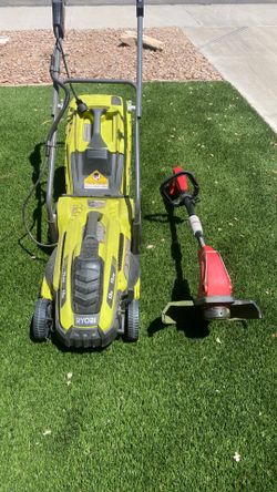 Ryobi mower and Homelite weed eater