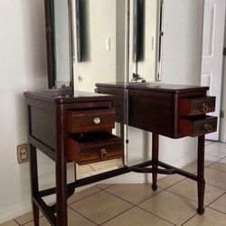 Vanity Desk Wood 