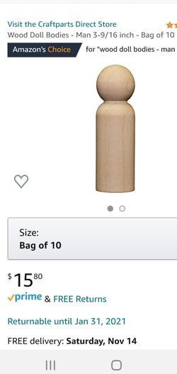 Wooden figures, 2 bags 10 each Montessori