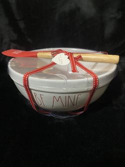 Rae Dunn Be Mine Mixing Bowl & Spatula Set