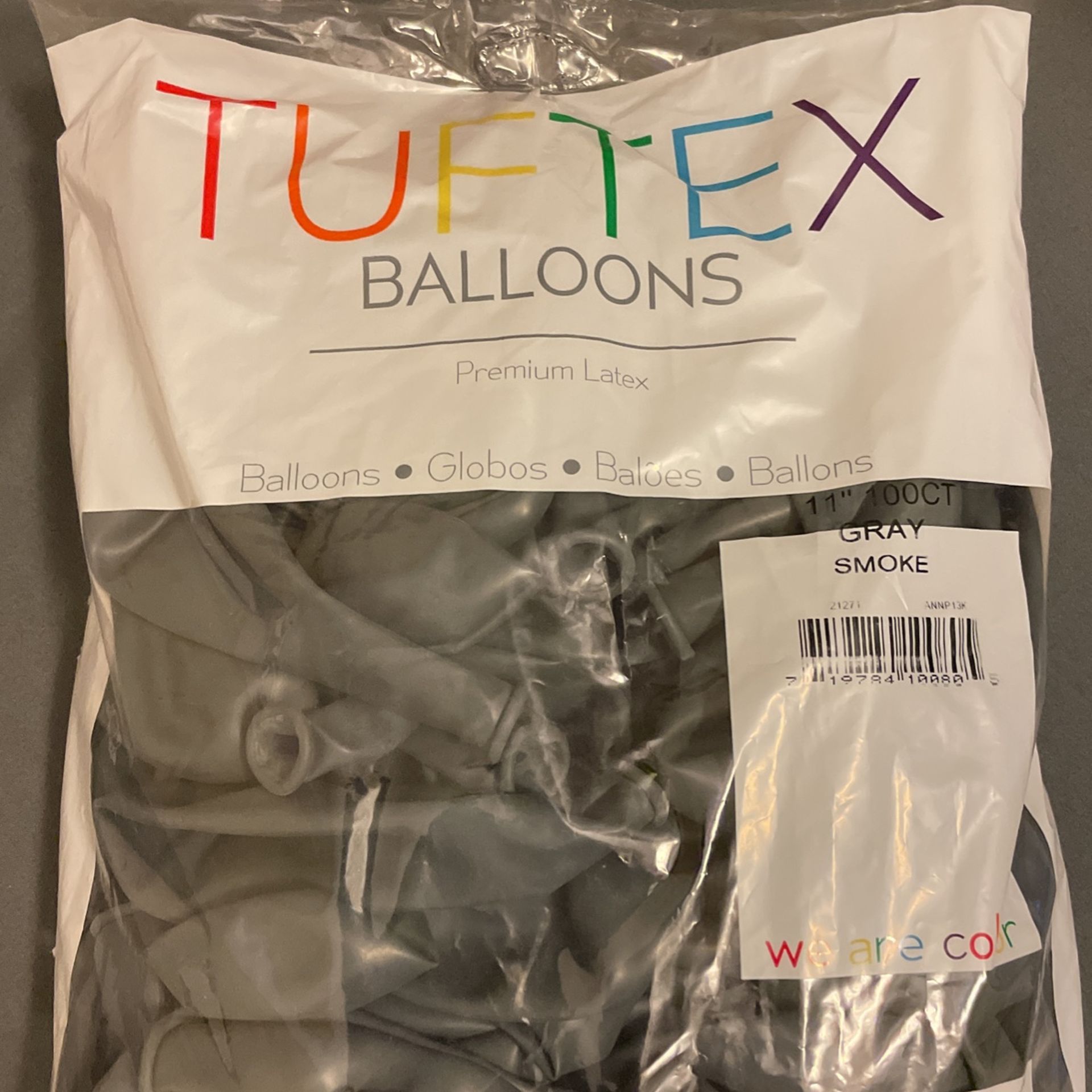 TUFTEX - Balloons, 11” Gray Smoke
