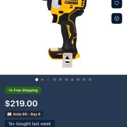 DEWALT 1/2 Brushless impact gun
