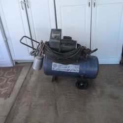 Air Compressor and Paint Gun