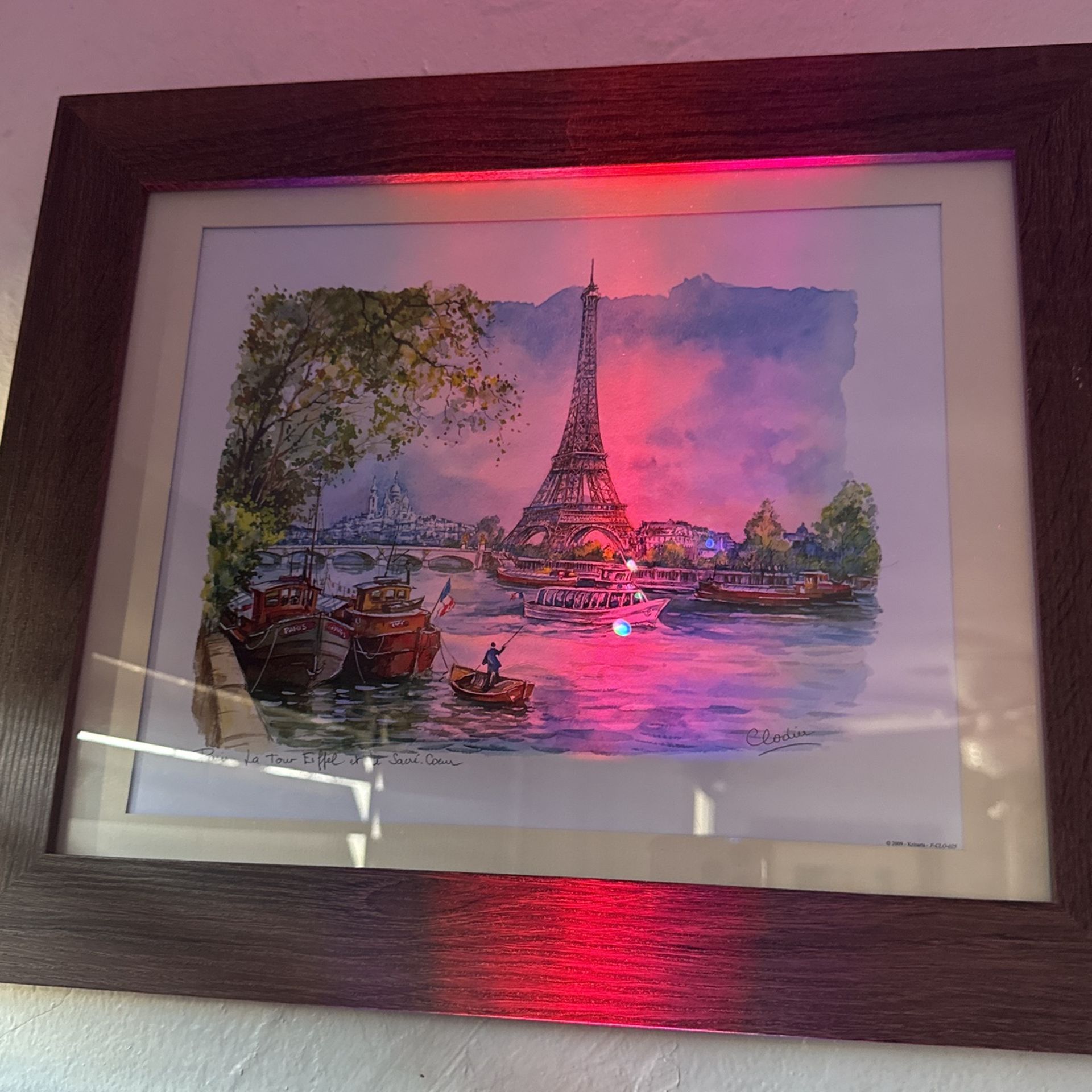Art Framed Of Paris Signed By clodui 