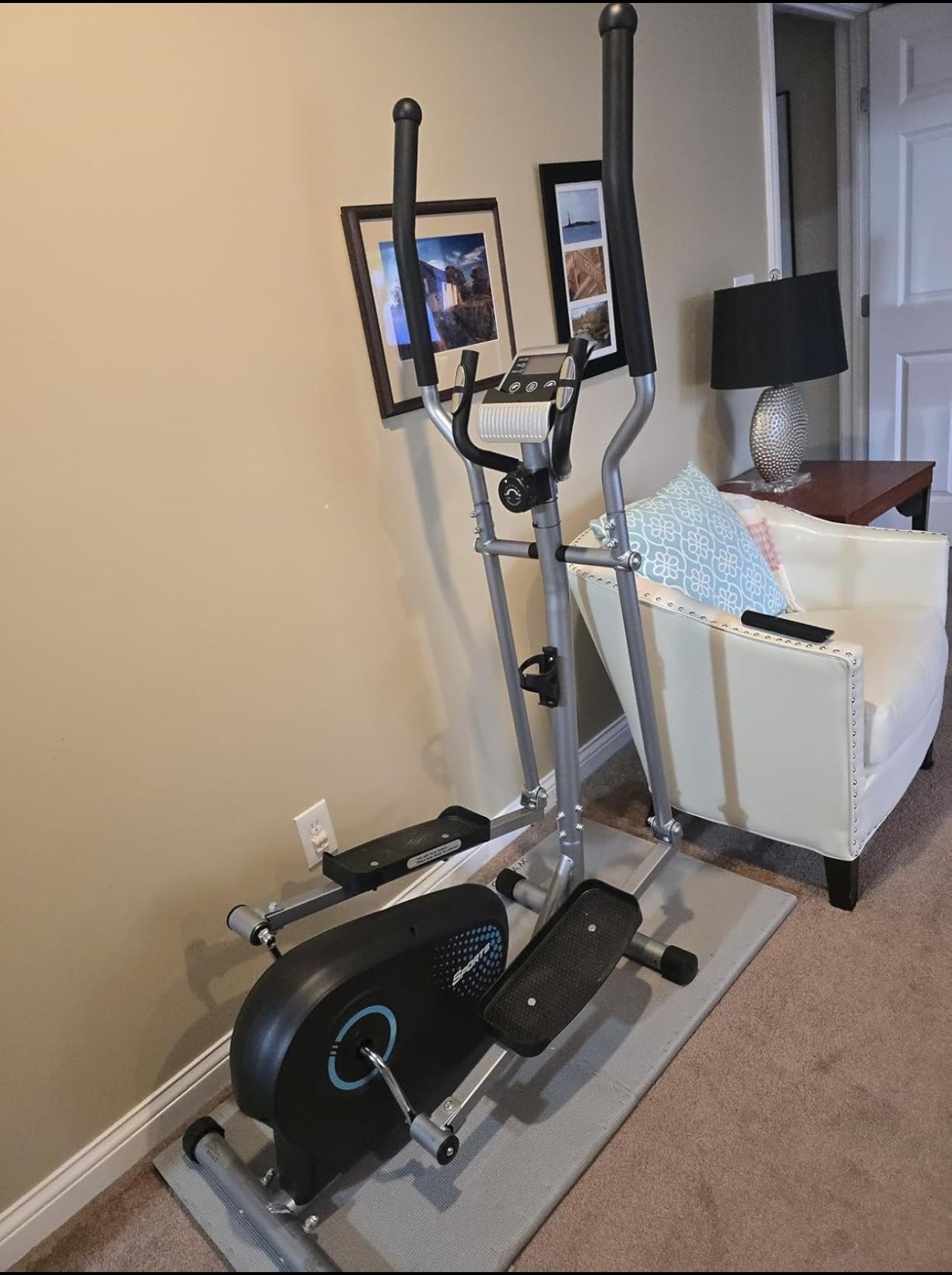 Elliptical Exercise Machine, Magnetic Elliptical Machine for Home, Hyper-Quiet Elliptical Training Machines w/ 6KG Flywheel, 16 Resistance Leve