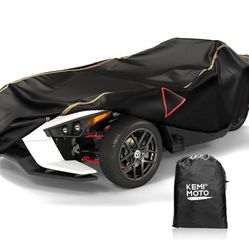 KEMIMOTO Full Cover Compatible with Polaris Slingshot Vanderhall Carmel, Windshield Cover Waterproof