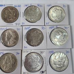 Silver Dollars Morgan's. $70 Each 