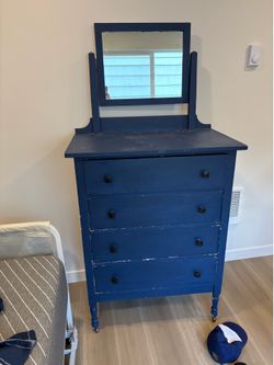 Refinished dresser with mirror