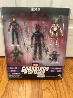 Brand New Marvel legends guardians of the galaxy figure set toys r us exclusive (damaged box)