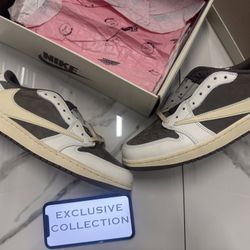 Travis Scott Nike Air Jordan 1 Low Retro Cactus Jack Reverse Mochas Sneakers 