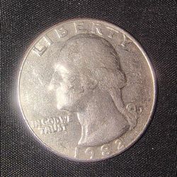 1982 In COD We Trust Quarter Mint Error