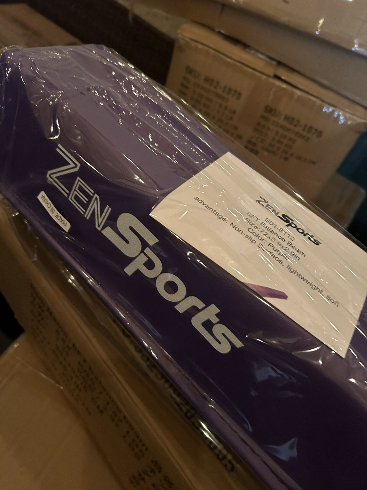 ZenSports 6FT Folding Balance Beam, Portable Foam Gymnastics Home Gym