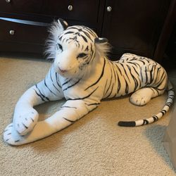 Large White Tiger Stuffed Animal