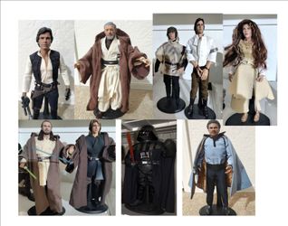 Star Wars 1/6 Figure Lot of 9 Hot Toys Sideshow & Kitbash