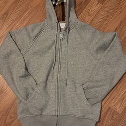 Grey Burberry Zip-Up. Size Small. Brand New With Tag. Never Used.