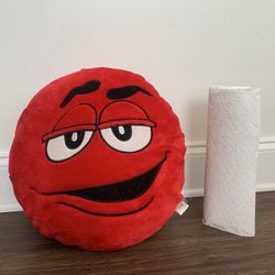 Large Red M&M Pillow Stuffed Toy