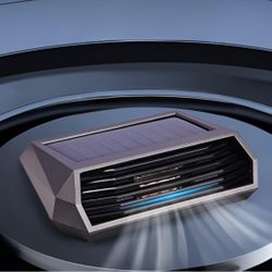 Solar-Powered Car Air Purifier with USB Charging & Ozone Odor Elimination - Portable HEPA Filter-Free Ionizer for Pet Odors, VOCs - Compact, Silent
