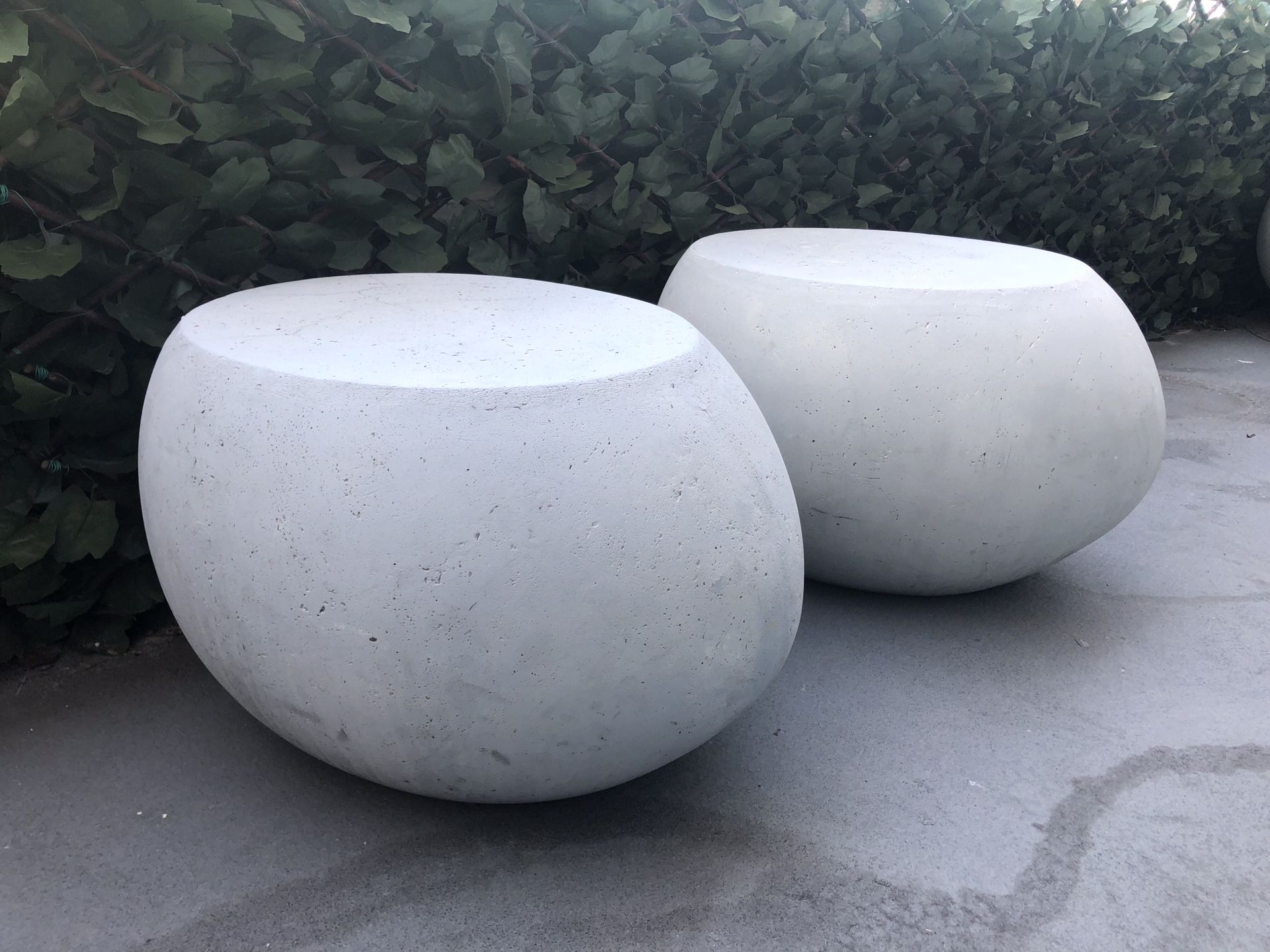 West Elm Pebble Side and Coffee Concrete Tables (Set of 3)