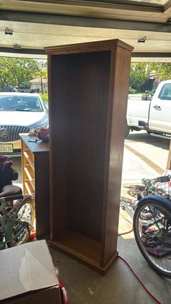 Tall Wooden Bookcase Shelf Unit