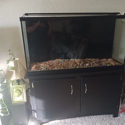 Black 55 Gallon Fish Tank And Stand  $250 OBO