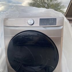 Samsung Dryer 7.5 cu. ft. Vented Smart Stackable Electric Dryer in Platinum with Steam Sanitize+