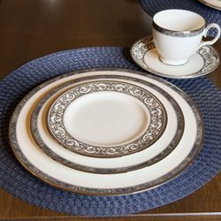 Noritake Verano Fine Porcelain 5-Piece Place Settings New Lot of 4, Unused 9318L 