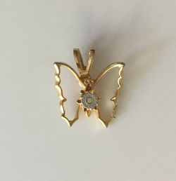 Gold Plated Butterfly Necklace Bracelet Pendant Charm