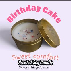 Birthday Cake Scented Soy Candle