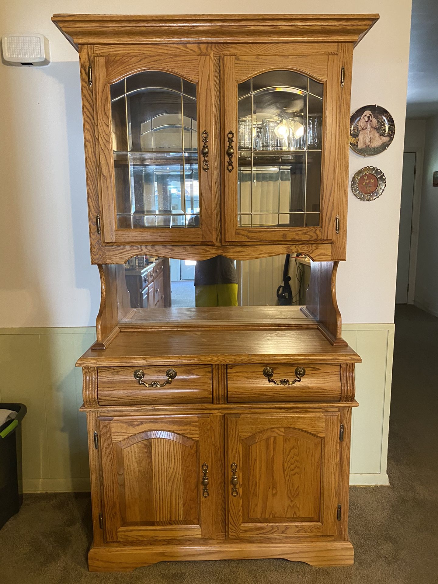 China Hutch and 2 display cases