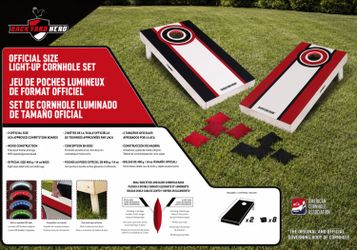 MD Sports Cornhole Set with LED Lights