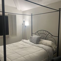 Queen Bed, Mattress, And Box Spring 
